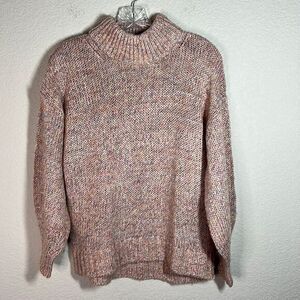 Ann Taylor Petite Multicolor Knitted Ribbed Mock Neck Sweater‎ Womens XSP
